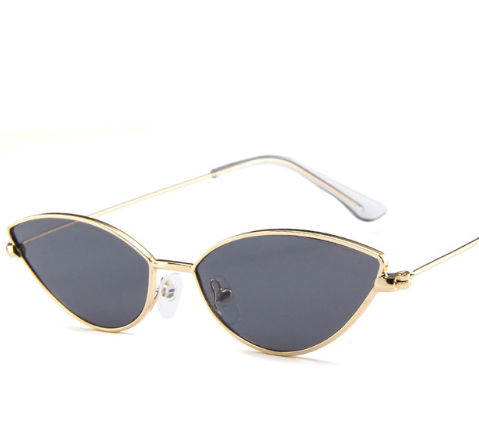 2021 New Cute Sexy Sunglases Retro Cat Eye Sunglasses Women Metal Triangle Vintage Cateye Sun Glasses Female