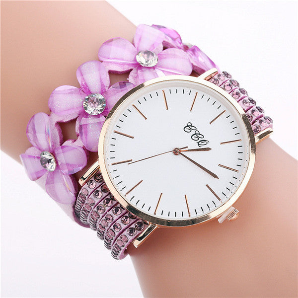 Stainless steel shell quartz watches Women luxury brand velvet  drill band watch Ladies high quality fashion clock