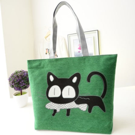 Cat Canvas Shoulder Bag