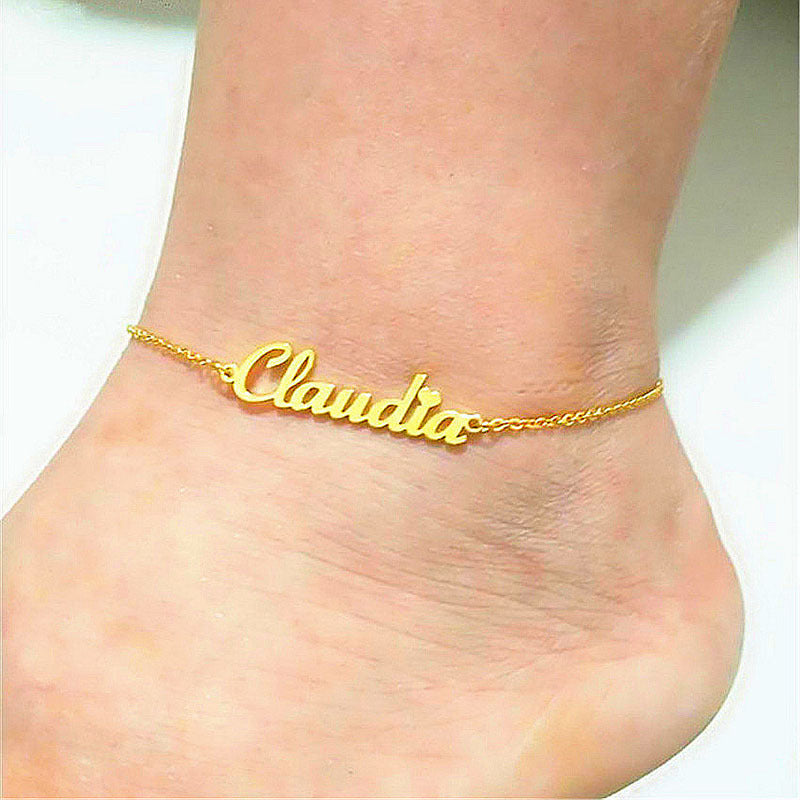 DIY name custom anklet