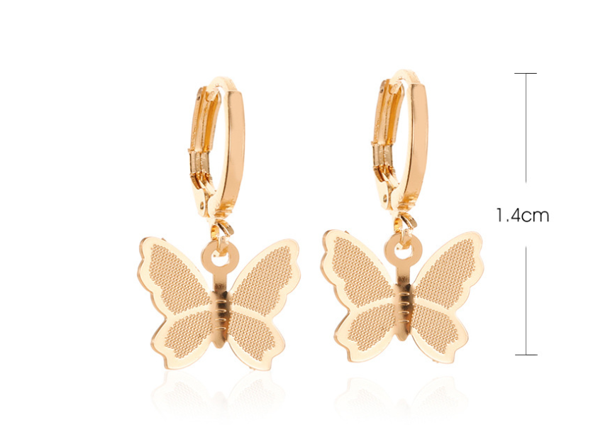 Frosted Butterfly Earrings