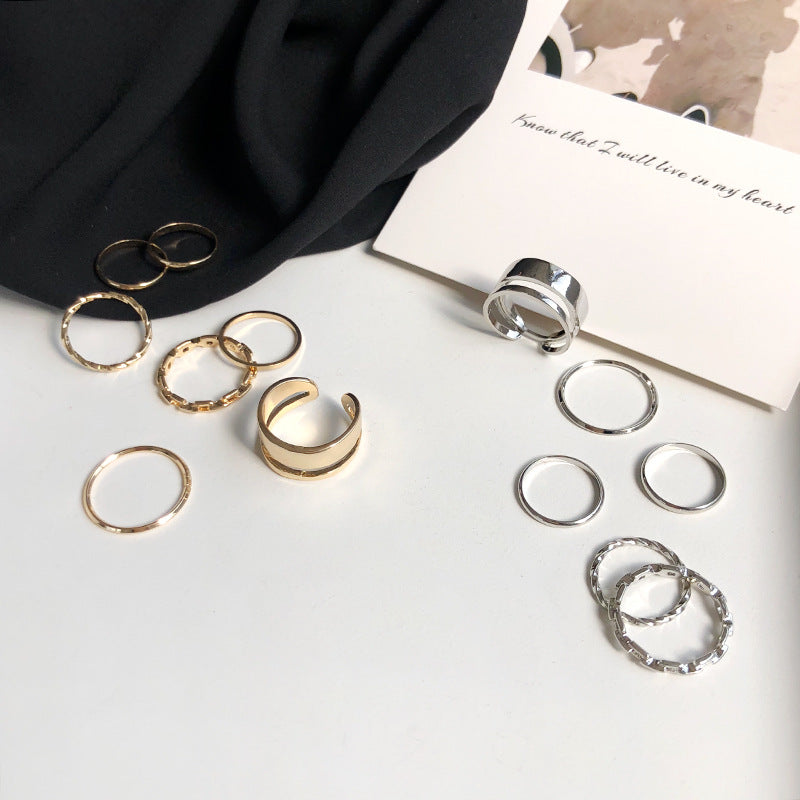 Creative Seven-Piece Joint Ring Ring Simple Trendy Fashion Tail Ring