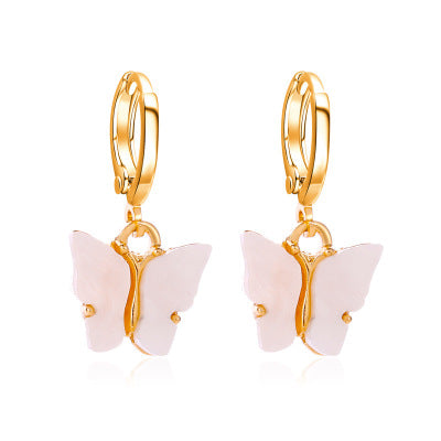 Women's Fashion Colorful Acrylic Butterfly Earrings