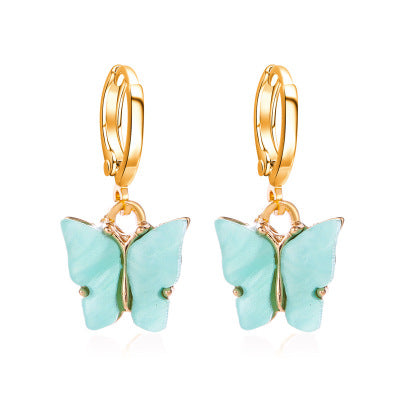 Women's Fashion Colorful Acrylic Butterfly Earrings