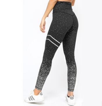 Hot Stamping Yoga Pants High Waist Stretch Fitness Hips Slim Leggings