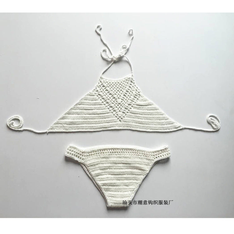 2021 Europe explosion hook hand woven suit sexy bikinis beach bikinis bra swim suit