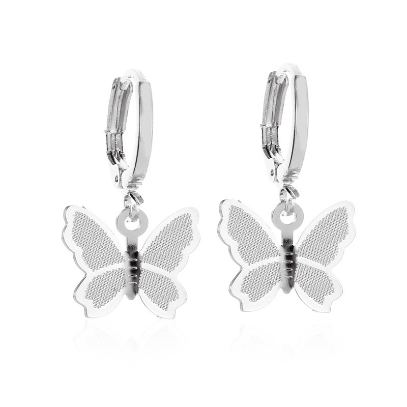 Frosted Butterfly Earrings