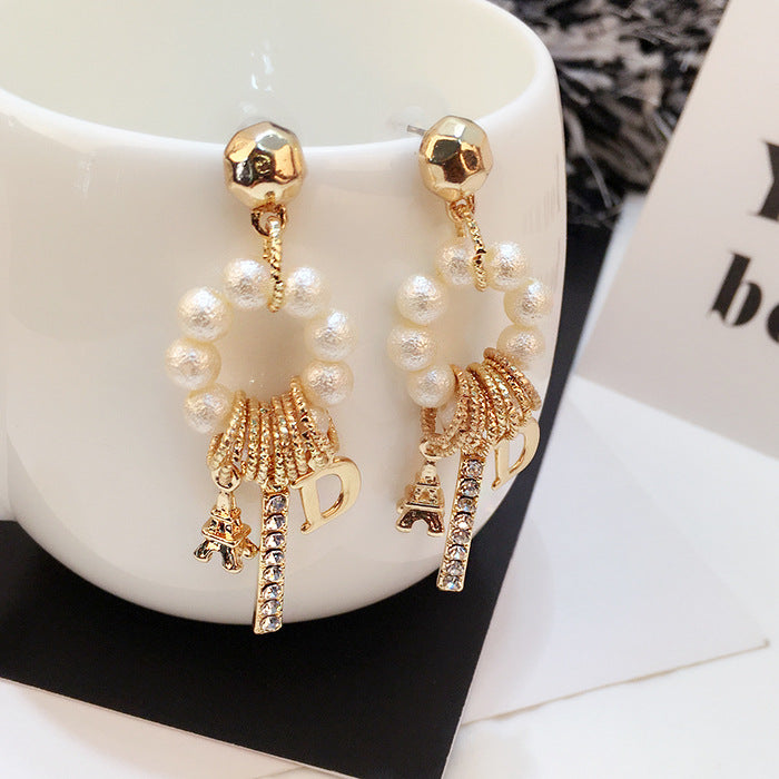 Women's earrings pearl earrings