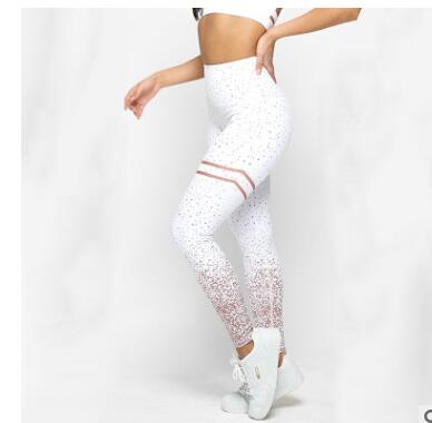 Hot Stamping Yoga Pants High Waist Stretch Fitness Hips Slim Leggings