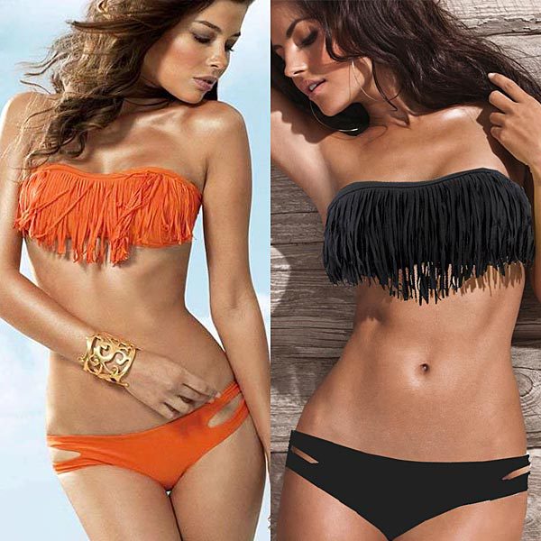 Fashion bra swimwear bikinis tassel female spa tourism suit aliexpress explosion